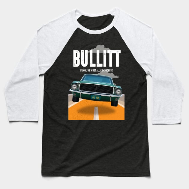 Bullitt - Alternative Movie Poster Baseball T-Shirt by MoviePosterBoy